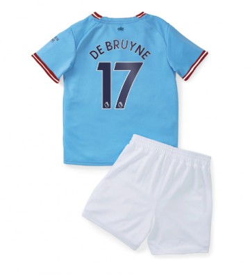 Manchester City Kevin De Bruyne #17 Hjemmedraktsett Barn 2022-23 Kortermet (+ Korte bukser)